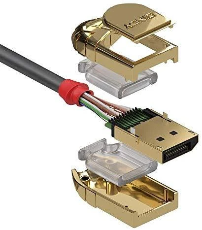 DisplayPort kabelis - LINDY Gold Line DisplayPort 1.2 kabelis, M/M, 20 m, Pilkas