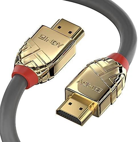 Lindy HDMI 2.0 didelės spartos M/M 5m pilka/auksinis
