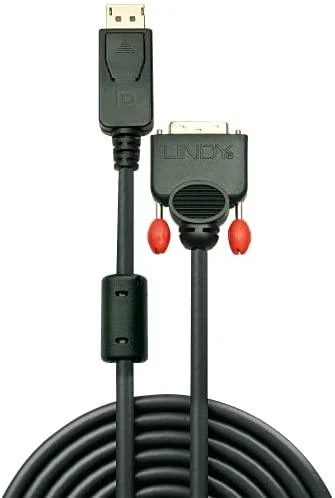 Adapteris - LINDY DisplayPort į DVI Adapterio Kabelis, 0.5 m, Juodas