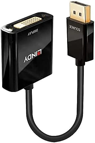 Adapteris - LINDY DisplayPort į DVI-D Aktyvus Adapteris Konverteris, 1920x1080@60Hz, 160mm, Juodas