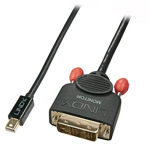 Lindy Adapteris - Mini DisplayPort į DVI 1m 1920x1200@60Hz Nikelio Danga