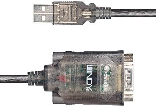 Adapteris - LINDY USB į Konverterį su COM, 1.1 m, Juodas
