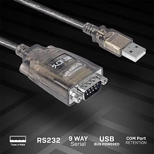 Adapteris - LINDY USB į Konverterį su COM, 1.1 m, Juodas