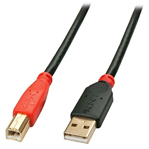 Lindy USB 2.0 A/M - USB B/M, aktyvus kabelis 10m Juodas
