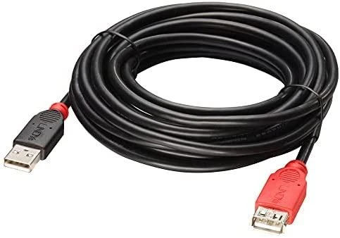 USB Prailginimo Laidas - LINDY Aktyvus Plonas USB 2.0 Prailginimo Laidas, M/F, 480 Mbps, 5 m, Juodas
