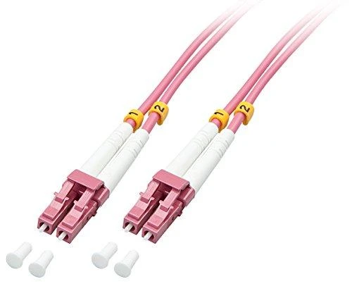 Šviesolaidinis Kabelis - LINDY Šviesolaidinis Kabelis LC/LC OM4, 50/125µm, Multimode, 10 m, Purpurinis