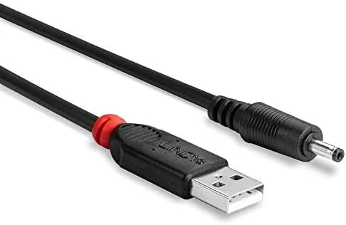 USB Kabelis - LINDY USB 2.0 Type A į 3.5mm DC Laidas, 1.5 m, Juodas