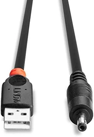 USB Kabelis - LINDY USB 2.0 Type A į 3.5mm DC Laidas, 1.5 m, Juodas