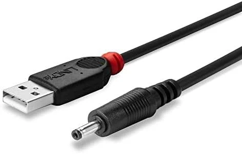 USB Kabelis - LINDY USB 2.0 Type A į 3.5mm DC Laidas, 1.5 m, Juodas
