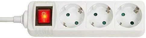 Prailgintuvas - Lindy 3 Lizdų 45° Kampu Pasukamas Schuko Ilgintuvas Su Jungikliu Balta