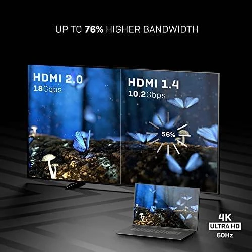 HDMI Laidas - LINDY Cromo Slim HDMI Laidas, Didelės Spartos, M/M, 2 m, Juodas