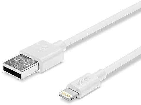 Kabelis - LINDY 2m USB A tipo į Lightning kabelis, 480Mbps, Baltas
