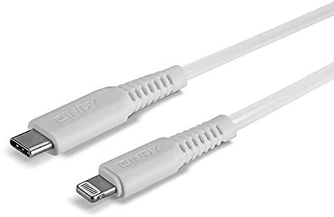 USB Kabelis - LINDY USB Type C į Lightning Laidas, M/M, 480Mbps, 3 m, Baltas