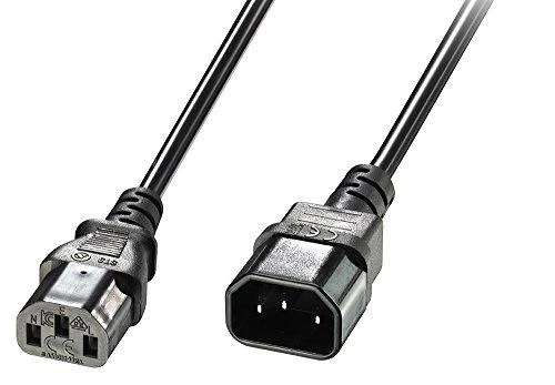 Maitinimo Prailginimo Laidas - LINDY IEC C14 į C13, 5m, 10A/250V, Juodas