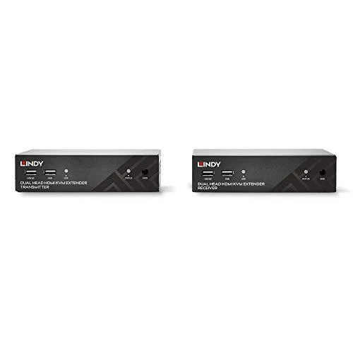 KVM Ilgintuvas - LINDY HDBaseT Cat.6 Dvigubas HDMI, USB, IR ir RS-232 KVM Ilgintuvas 100 m 1920x1080@60Hz