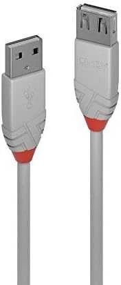 USB Prailginimo Laidas - LINDY Anthra Line USB 3.2 M/F Laidas, 5Gbps, 2 m, Juodas
