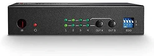AV Jungiklis - LINDY 4x2 HDMI 4K60 Matrix su EDID Valdymu ir Dvigubas Garso Išgavimas