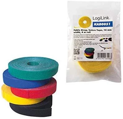 Logilink KAB0051 Cable Strap, Velcro Tape, 4m, Geltona | Logilink