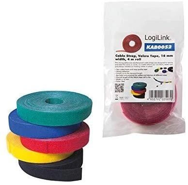 Logilink KAB0052 Cable Strap, Velcro Tape, 4m, Raudona | Logilink