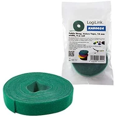Logilink KAB0054 Cable Strap, Velcro Tape, 4m, Žalias | Logilink