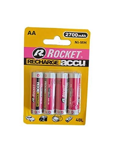 Rocket 2700mAh AA įkraunamos baterijos 4 vnt. pakuotė