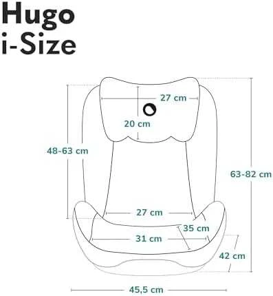 Automobilinė kėdutė Lionelo Hugo i-Size, 15-36 kg, Juodas Carbon
