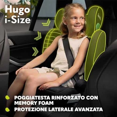 Automobilinė kėdutė Lionelo Hugo i-Size, 15-36 kg, Juodas Carbon
