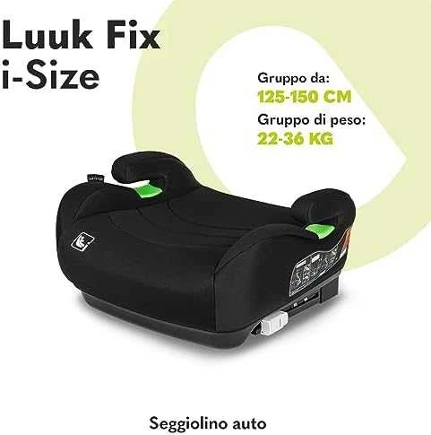 LIONELO automobilinė kėdutė Luuk Fix i-i-size juoda anglies pluoštas