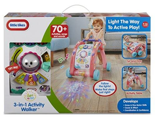Little Tikes Vaikštynė „Trys viename“, rožinis