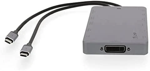 LMP prijungimo stotis USB-C Ekranas Dock 2 2 x HDMI; 1 x DisplayPort; 1 x Mini-DisplayPort; 1 x VGA; 1 x DVI; 1 x garso išvestis; 1 x Ethernet prievadas; 2 x USB 3.1 (Gen 1); 1 x USB-C
