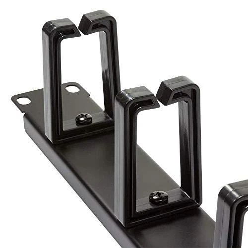 LOGILINK OR104B LOGILINK- 19 Kabelių valdymo juosta 1U su 5 sukamaisiais plastikiniais laikikliais, juodas