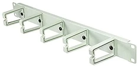 LOGILINK OR104G LOGILINK- 19 Kabelių valdymo juosta 1U su 5 pasukamais plastikiniais laikikliais, pilkas