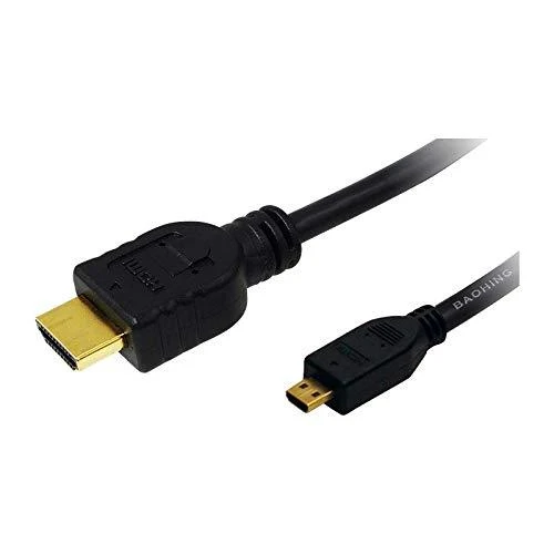 HDMI į microHDMI kabelis su paauksuotomis jungtimis