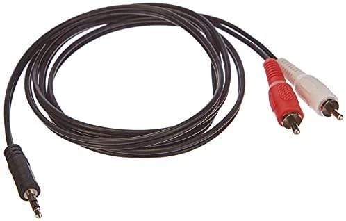 Kabelis LogiLink Jack 3,5 mm - RCA (Cinch) x2 1,5 m juoda (CA1042)