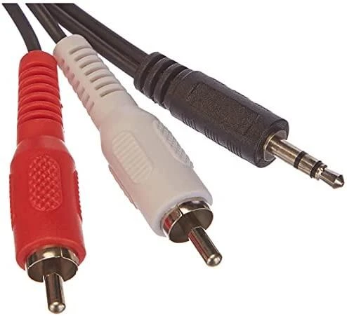 Kabelis LogiLink Jack 3,5 mm - RCA (Cinch) x2 1,5 m juoda (CA1042)