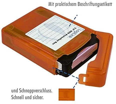 LOGILINK UA0133O LOGILINK - Dėžutės apsauga nuo HDD3.5 oranžinė