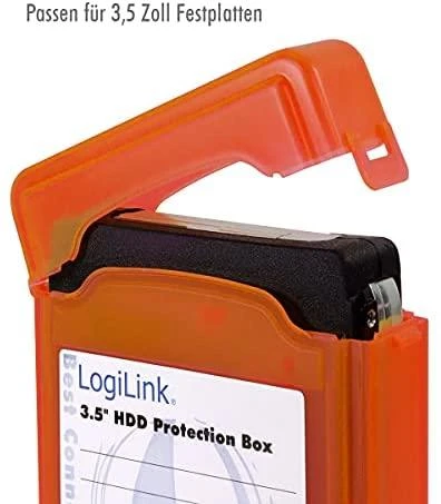 LOGILINK UA0133O LOGILINK - Dėžutės apsauga nuo HDD3.5 oranžinė