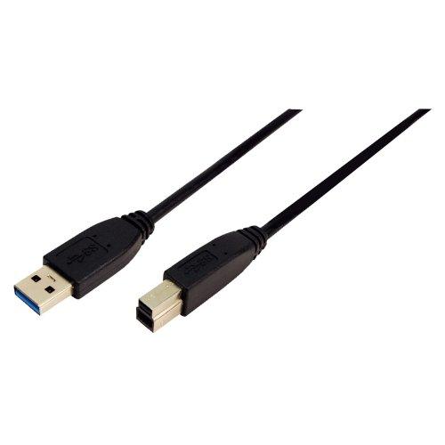 Kabelis USB LogiLink USB-A - USB-B 2 m Juodas (CU0024)