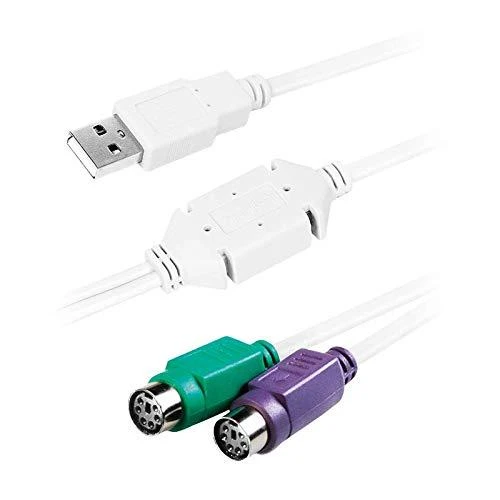 LogiLink Prisijungti | Adapteris USB prie PS/2 x2 :. | Pilkas | USB M | 2x Mini DIN 6 kontaktų FM | 0,2 m