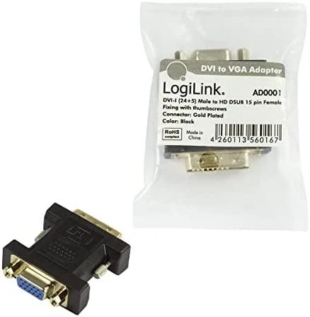 LOGILINK AD0001 LOGILINK - Adapteris VGA DSUB moteriškas - DVI-I vyriškas