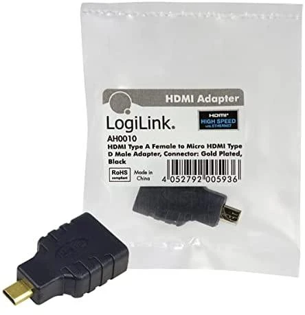LOGILINK AH0010 LOGILINK - HDMI A tipo adapteris, lizdas - Mikro HDMI D tipo vyris