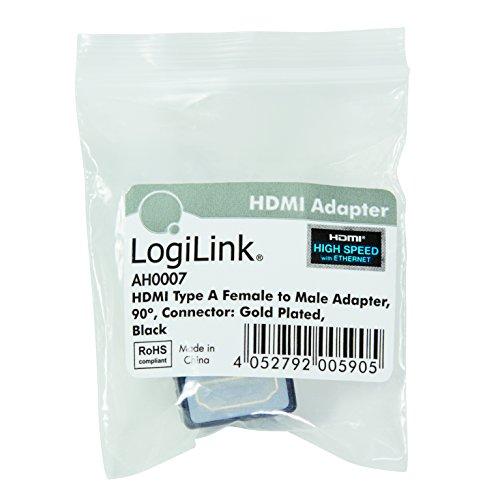 Mažo dydžio HDMI adapteris, AM į AF 90 laipsnių kampu | Logilink