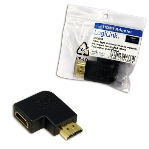 LOGILINK AH0008 LOGILINK - Kampinis moteriškas HDMI adapteris - HDMI kištukas
