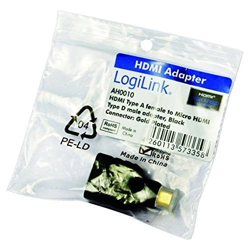 LOGILINK AH0010 LOGILINK - HDMI A tipo adapteris, lizdas - Mikro HDMI D tipo vyris