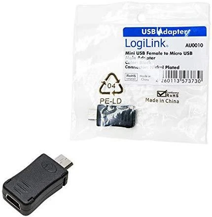 Logilink USB Adapteris Micro-B USB male, Mini USB 5-pin female