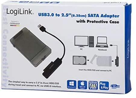 LOGILINK AU0037 LOGILINK – USB 3.0–2.5 S-ATA su apsauginiu dėklu