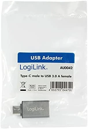 LOGILINK AU0042 LOGILINK - USB-C adapteris prie USB 3.0 moteriškas, sidabrinis