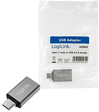 LOGILINK AU0042 LOGILINK - USB-C adapteris prie USB 3.0 moteriškas, sidabrinis