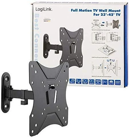 LOGILINK BP0007 LOGILINK - televizoriaus sieninis laikiklis, pakreipiamas -7,5 /+7,5 , pasukamas 90 /90 , 23 42, maks. 25 kg