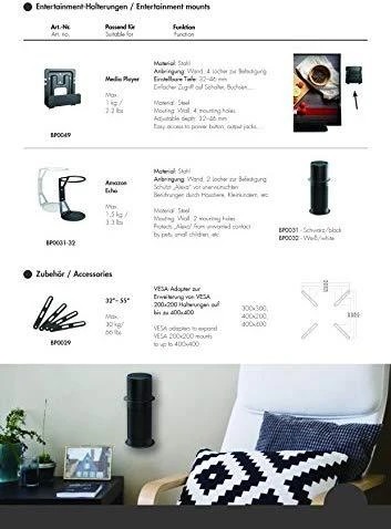 Laikiklis LOGILINK BP0026 LOGILINK - TV stovo vežimėlis, reguliuojamas televizoriaus aukštis, 37-70, maks. 40 kg